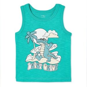 😊FREE😊 George Aqua Kids Tank Top with Gator Graphic size 6-12m